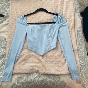 HASTINGS LONG SLEEVE TOP BLUE
